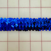 Sequin Trim - 1-inch Stretch Royal Blue Close-Out